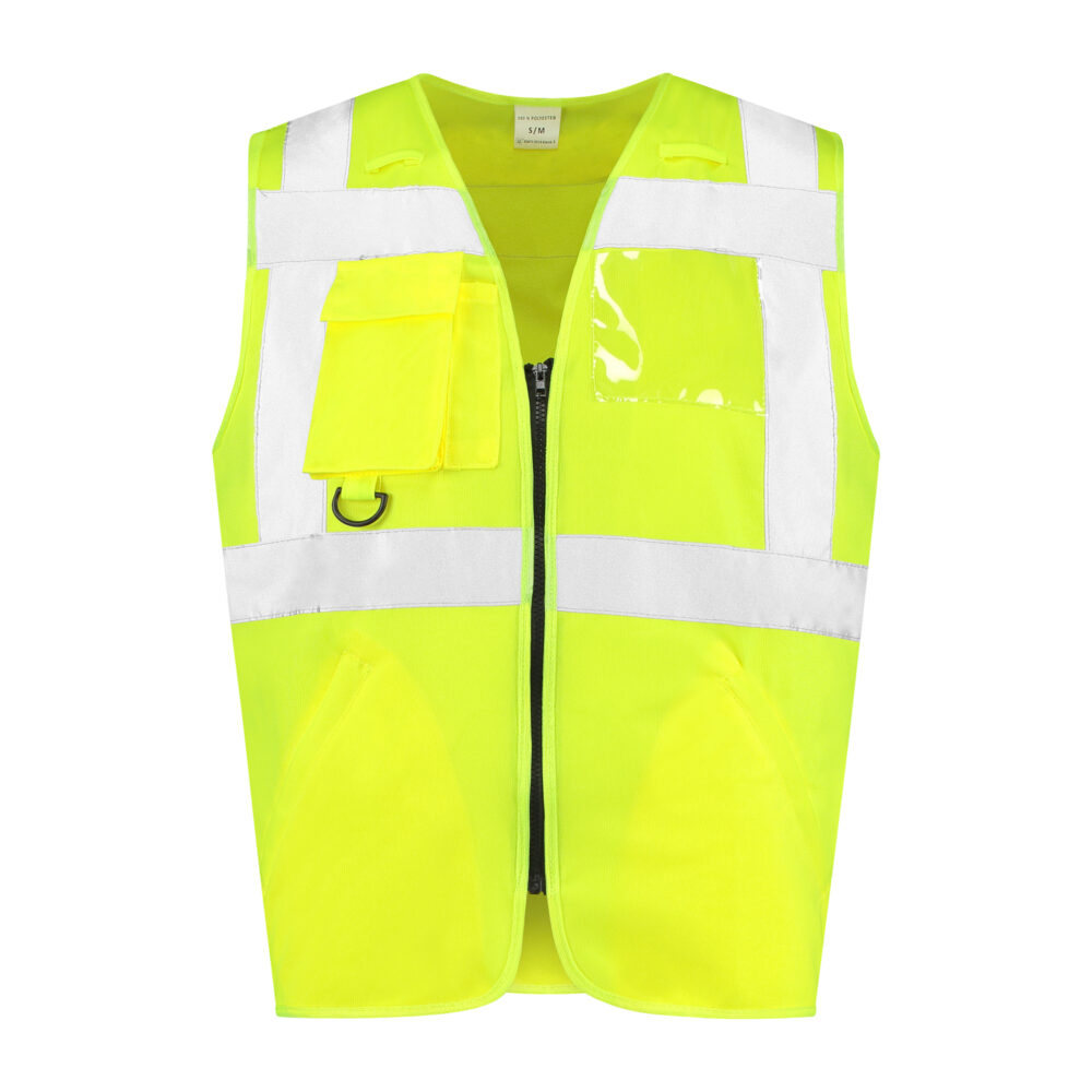 RWS Veiligheidsvest met rits geel
