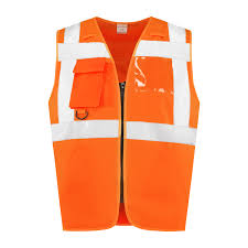 RWS Veiligheidsvest met rits oranje