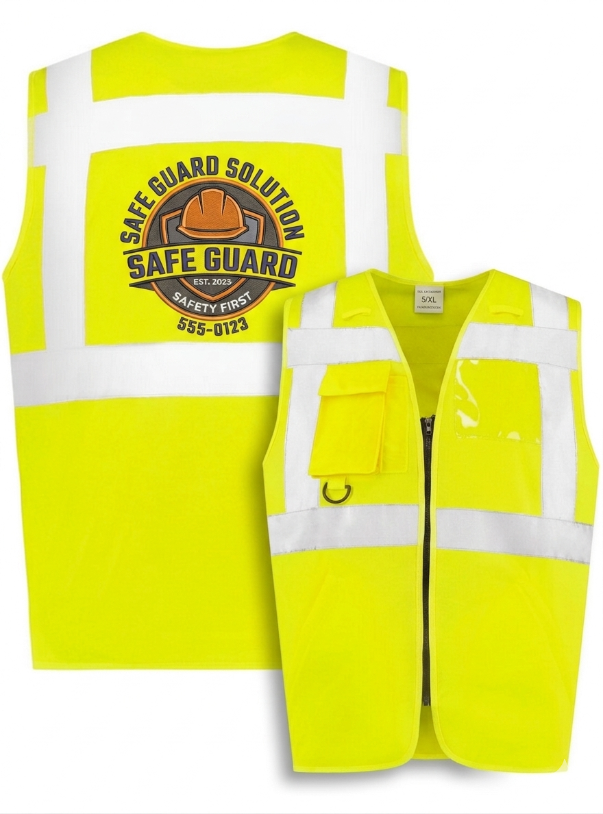 RWS Veiligheidsvest met rits geel