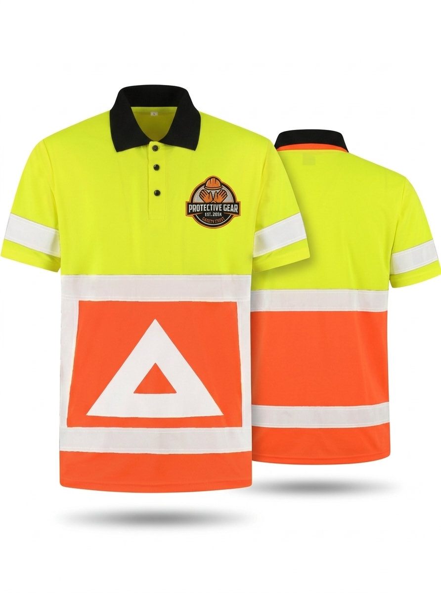 Poloshirt geel / oranje Verkeersregelaar